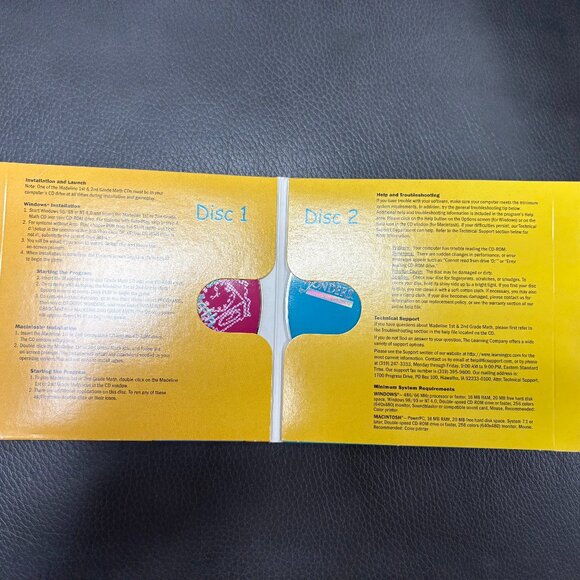 Madeline 1st & 2nd Grade Math Ages 6-9 Learning As Is PC CD 1999 - Picture 2 of 3